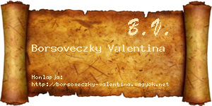 Borsoveczky Valentina névjegykártya